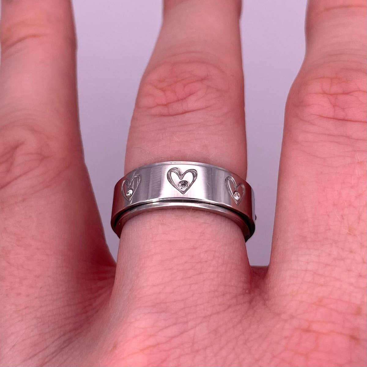 Calm Silver Heart stressisormus