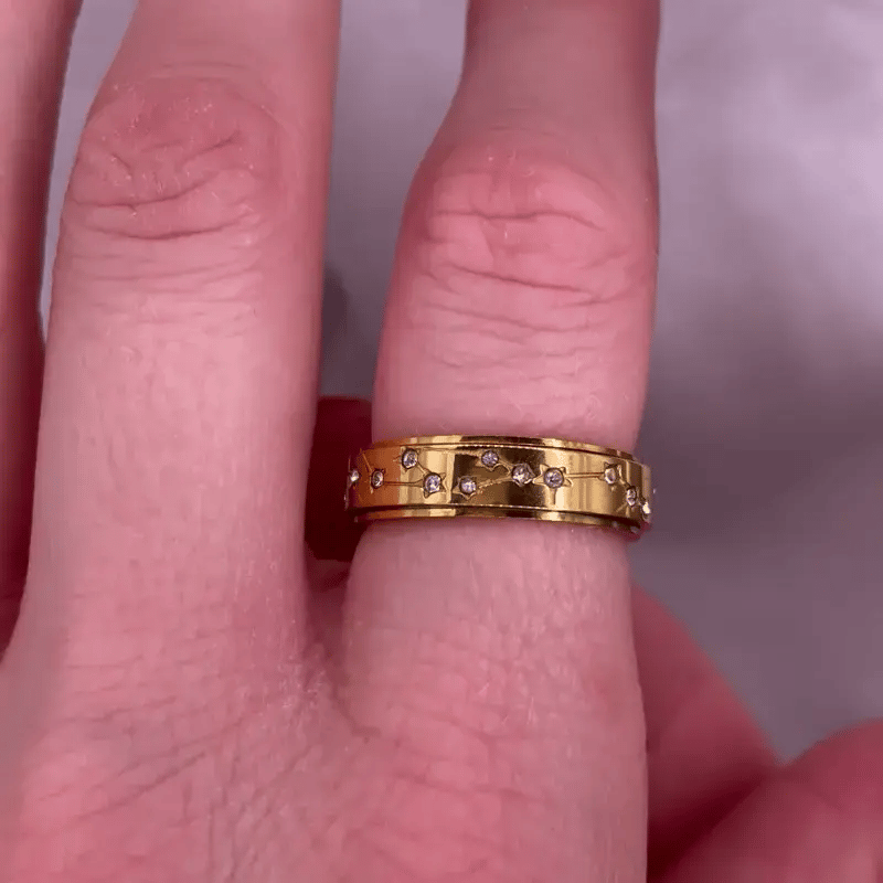 Calm Gold Constellation Crystal stressisormus