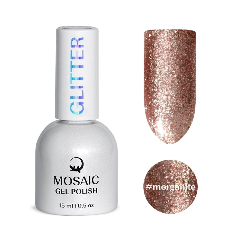 Mosaic gel polish GLITTER #morganite