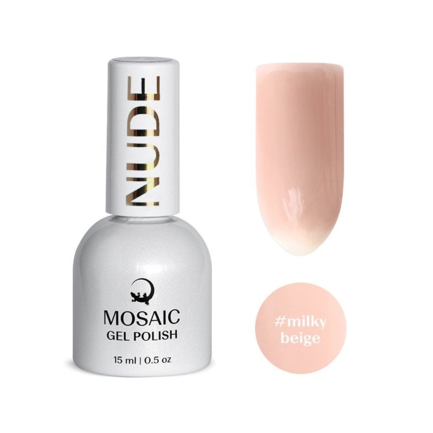 Mosaic gel polish NUDE #milky beige