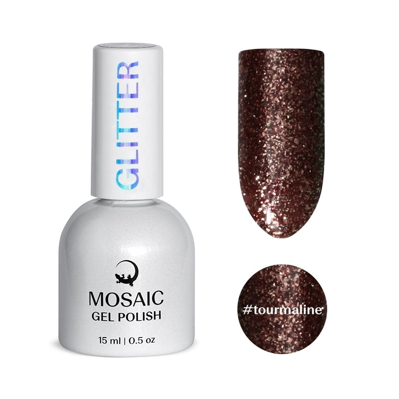 Mosaic gel polish GLITTER #tourmaline