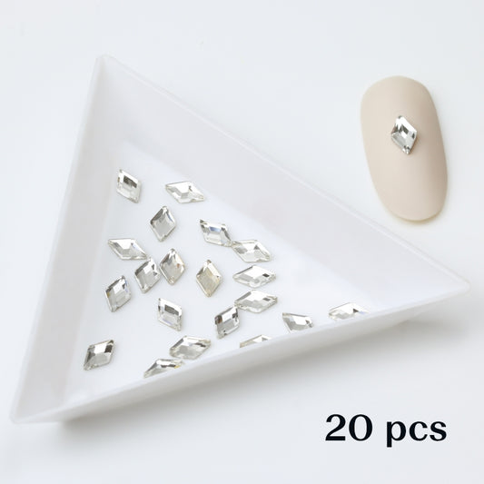 Crystal Rhombus 3.5x6.5 Clear 20 kpl