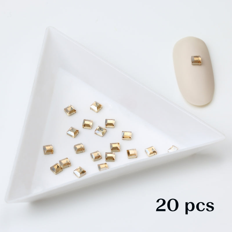 Crystal Square 3x3 Gold 20 kpl