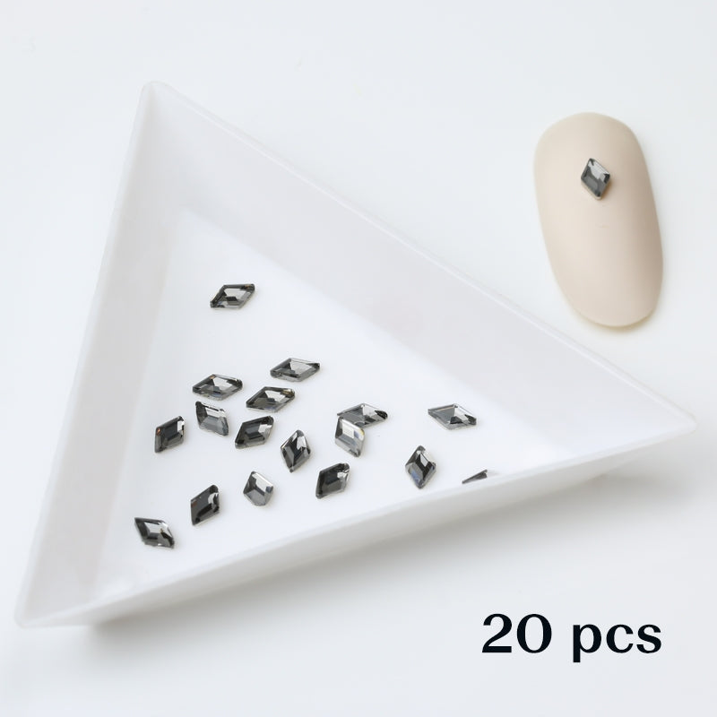 Crystal Rhombus 3x5 Black 20 kpl