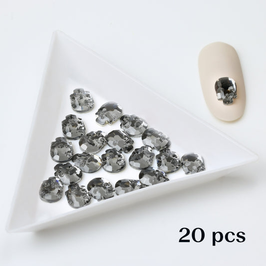 Crystal Skull 8x6 Black 20 kpl