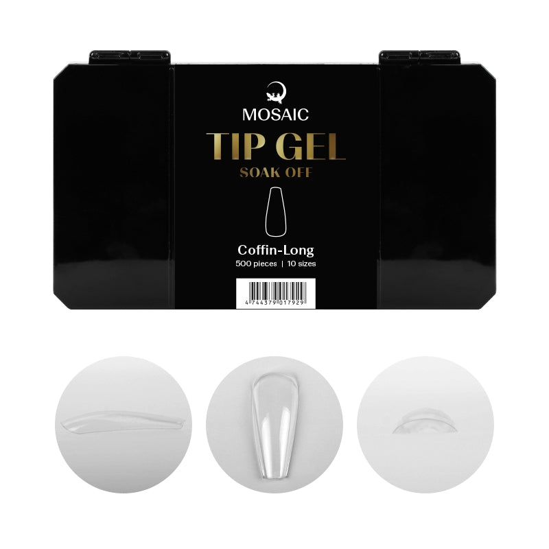 Tip gel Coffin long