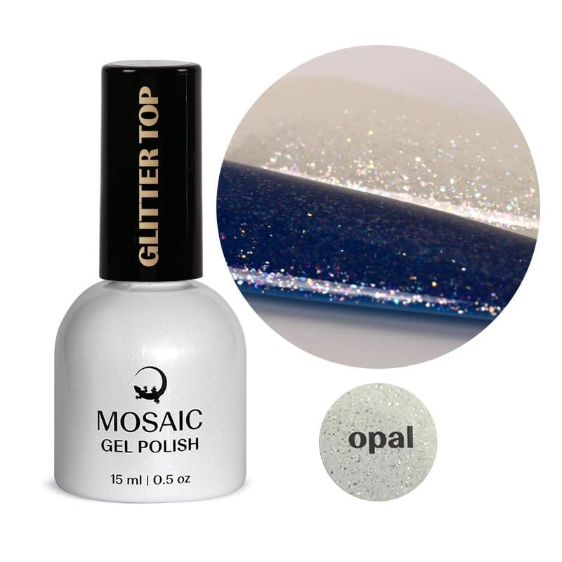 Glitter top set Silver, Pearl ja Opal 3x15 ml