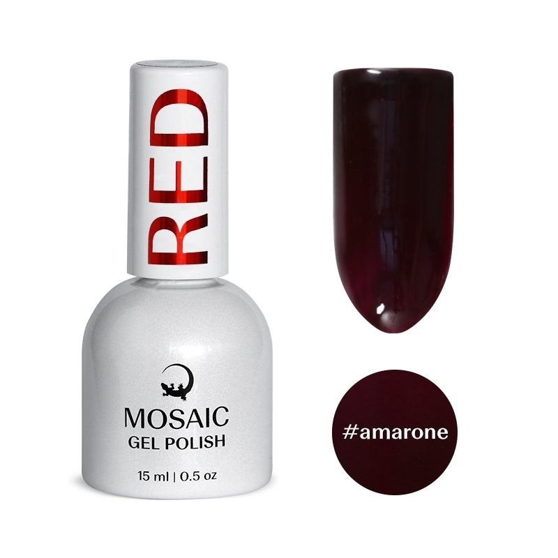 Mosaic gel polish RED #amarone