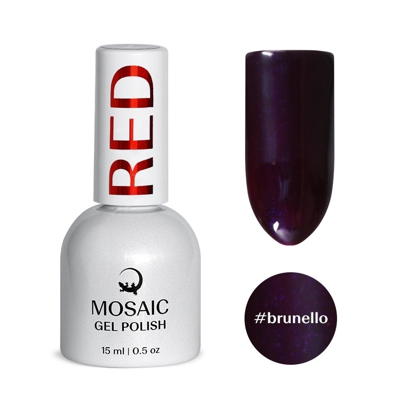 Mosaic gel polish RED #brunello