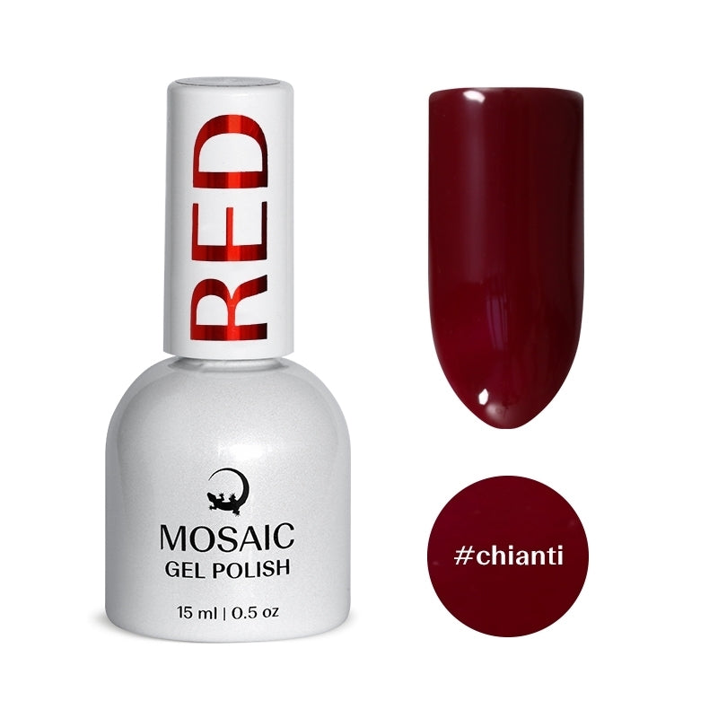 Mosaic gel polish RED #chianti