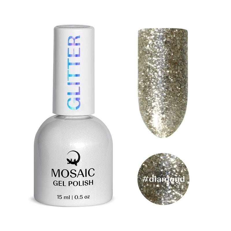 Mosaic gel polish GLITTER #diamond