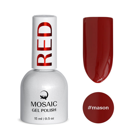 Mosaic gel polish RED #mason