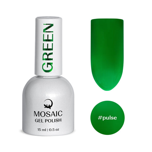 Mosaic gel polish GREEN #pulse