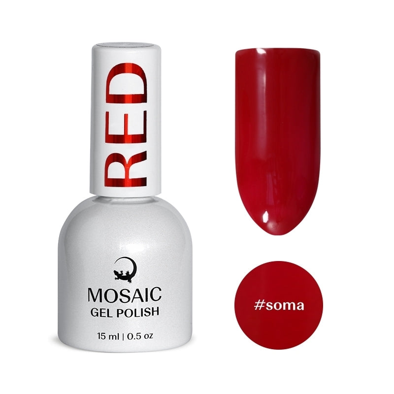 Mosaic gel polish RED #soma
