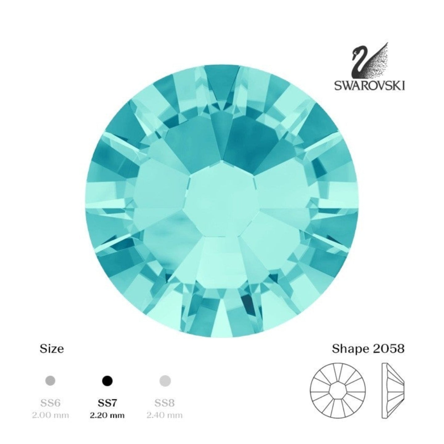 Swarovski SS7 Light Turquoise