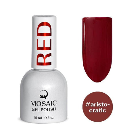 Mosaic gel polish RED #aristocratic