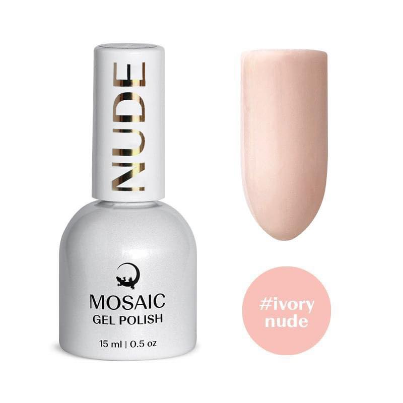 Mosaic gel polish NUDE #ivory nude