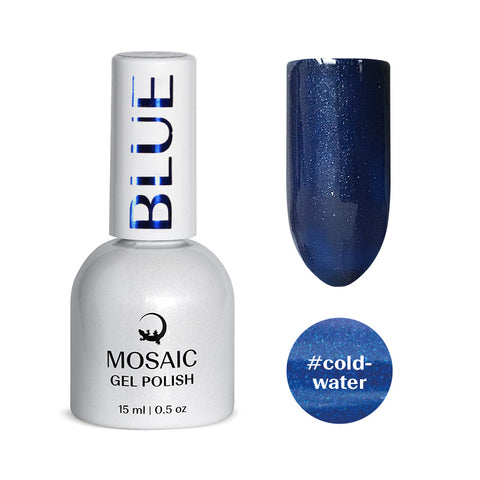 Mosaic gel polish BLUE #coldwater