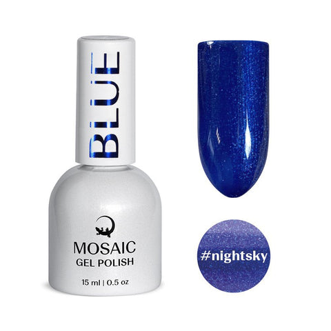 Mosaic gel polish BLUE #nightsky