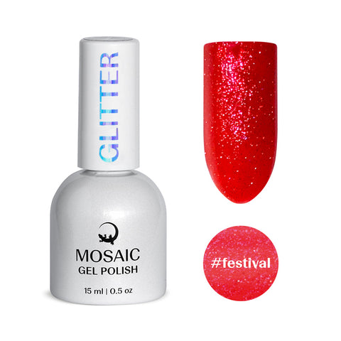 Mosaic gel polish GLITTER #festival