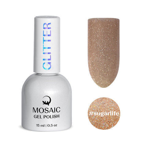 Mosaic gel polish GLITTER #sugarlife