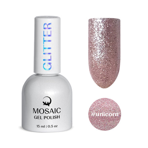 Mosaic gel polish GLITTER #unicorn