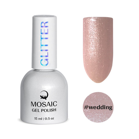Mosaic gel polish GLITTER #wedding