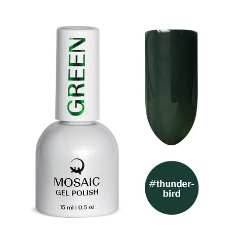 Mosaic gel polish GREEN #thunderbird