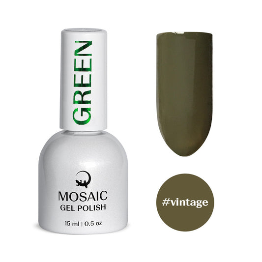 Mosaic gel polish GREEN #vintage