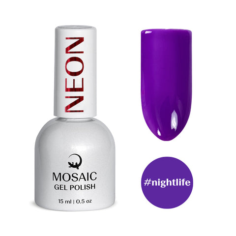 Mosaic gel polish NEON #nightlife