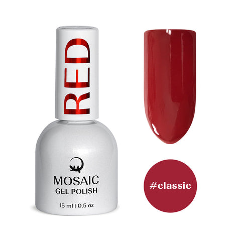 Mosaic gel polish RED #classic