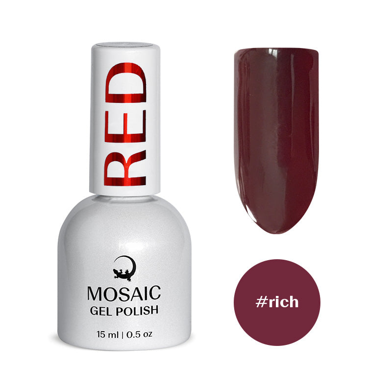 Mosaic gel polish RED #rich