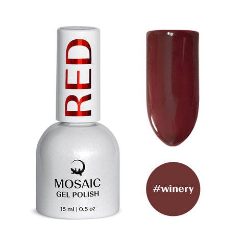 Mosaic gel polish RED #winery