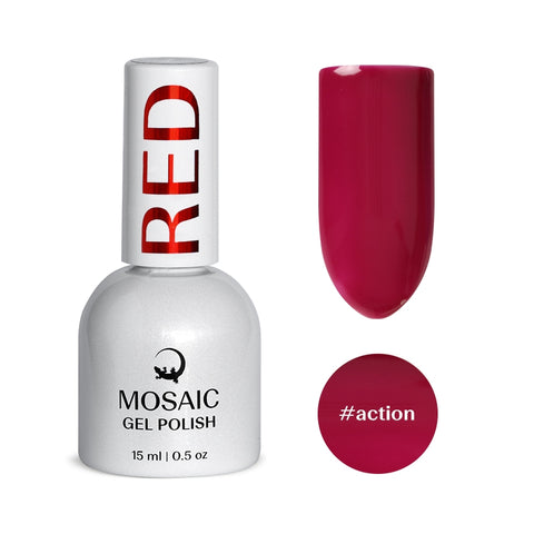Mosaic gel polish RED #action