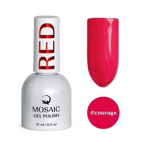 Mosaic gel polish RED #courage