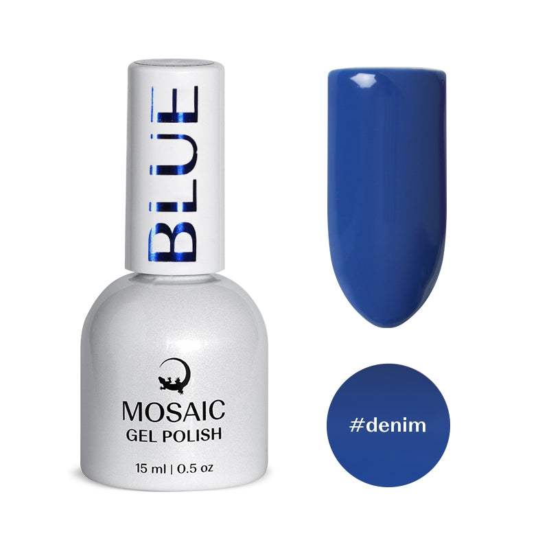 Mosaic gel polish BLUE #denim