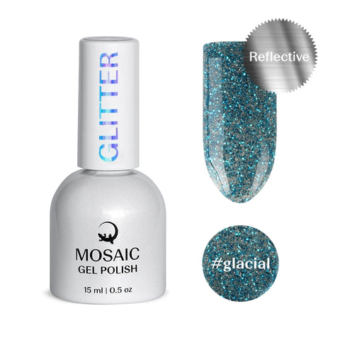 Mosaic gel polish GLITTER #glacial