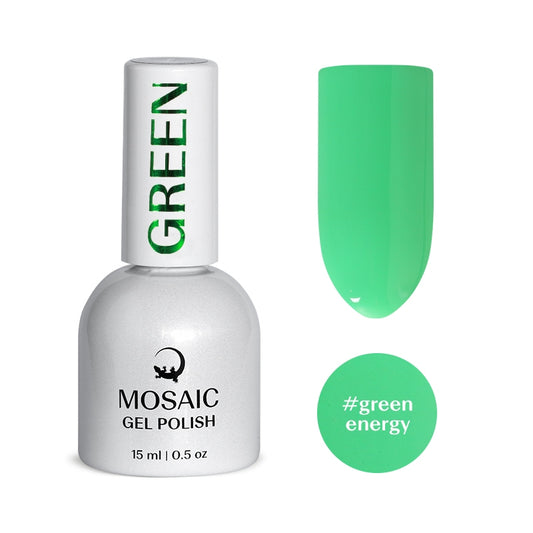 Mosaic gel polish GREEN #green energy