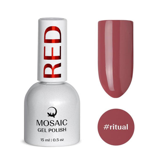 Mosaic gel polish RED #ritual