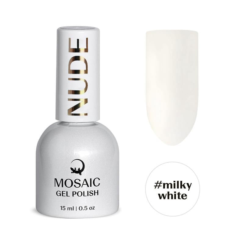 Mosaic gel polish NUDE #milky white