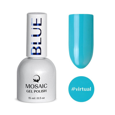 Mosaic gel polish BLUE #virtual