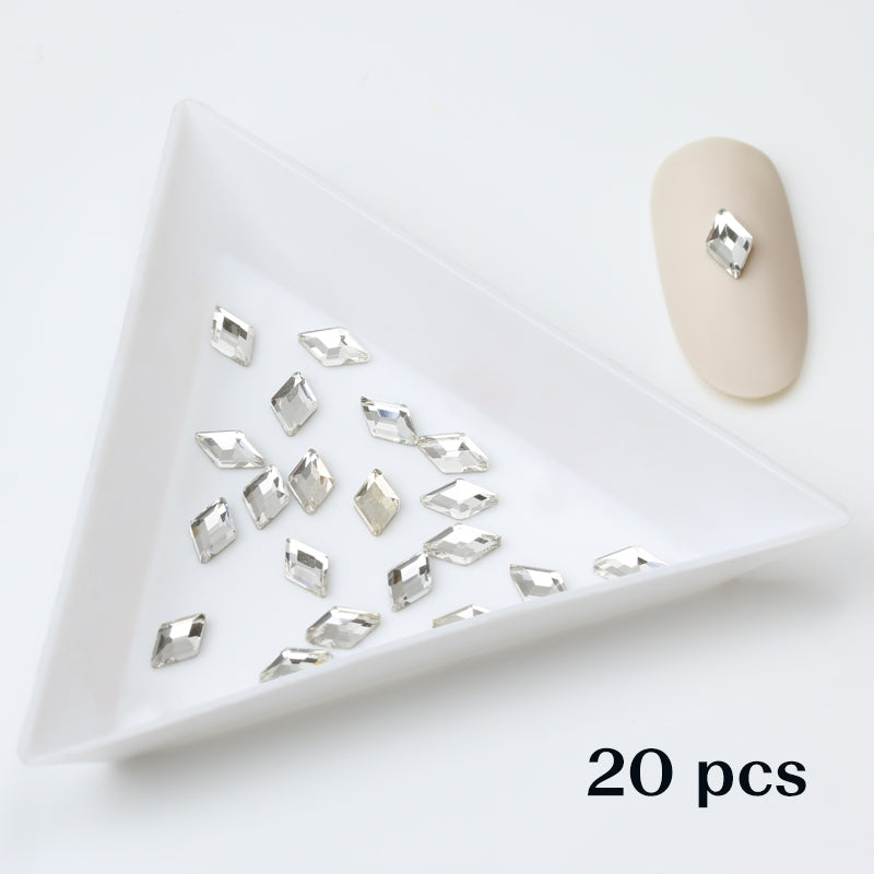 Crystal Rhombus 3.5x6.5 Clear 20 kpl
