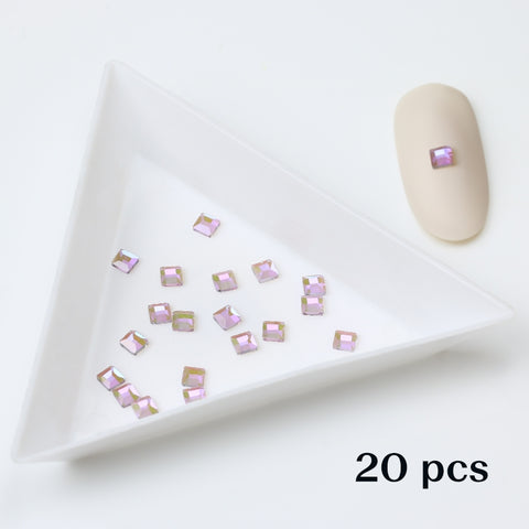Crystal Square 3x3 Clear violet 20 kpl