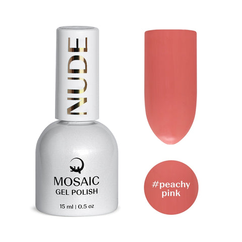 Mosaic gel polish NUDE #peachy pink