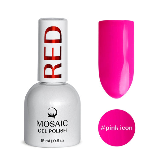 Mosaic gel polish RED #pink icon