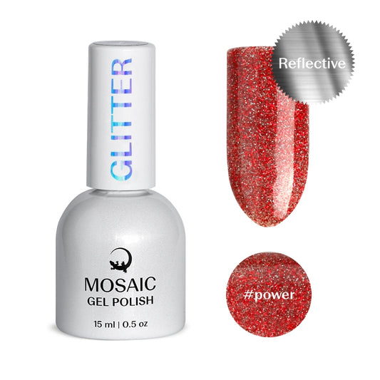 Mosaic gel polish GLITTER #power