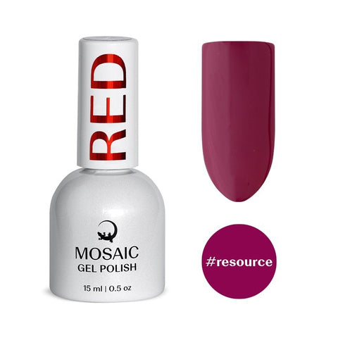 Mosaic gel polish RED #resource