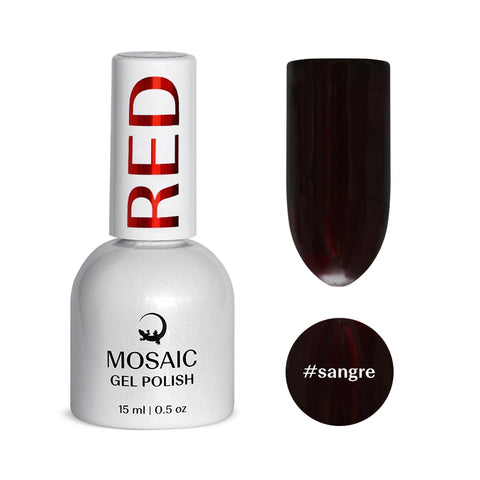 Mosaic gel polish RED #sangre