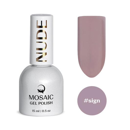 Mosaic gel polish NUDE #sign
