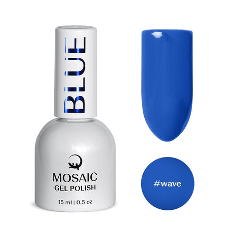 Mosaic gel polish BLUE #wave